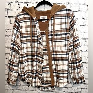 American Eagle hooded flannel